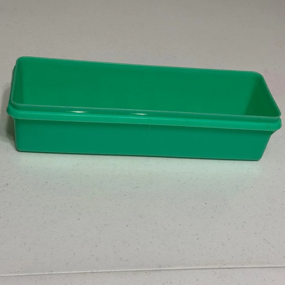 Vintage Tupperware 892-3 Jadeite Green Celery Crisper Storage Container & Lid